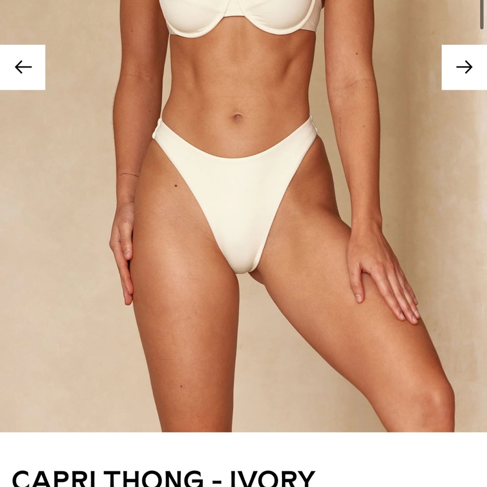 MONDAY SWIMWEAR IVORY CAPRI THONG